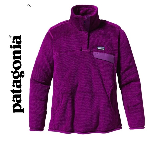 Patagonia Sweaters - Patagonia Women's Purple Re-Tool Snap-T Fleece Pullover Sweater Size M